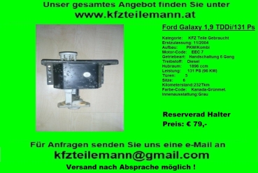 Reserveradhalter Ford Galaxy WGR